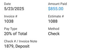 Invoice Payment Details And Notes