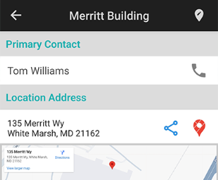 Add Location Name & Site Contact