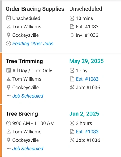 Schedule Multiple Job Parts To Complete An Estimate