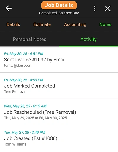 Track Job WorkFlow And Completion