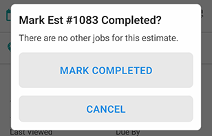 Mark Job Estimates Fully Completed