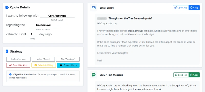 Stop Getting Ghosted: The New Free Tool That Writes Your Estimate Follow-Ups For You Header Image